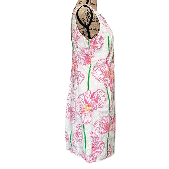 Lilly Pulitzer Janice Resort White Clover Cup Shift Dress Size 8 - Picture 4 of 7
